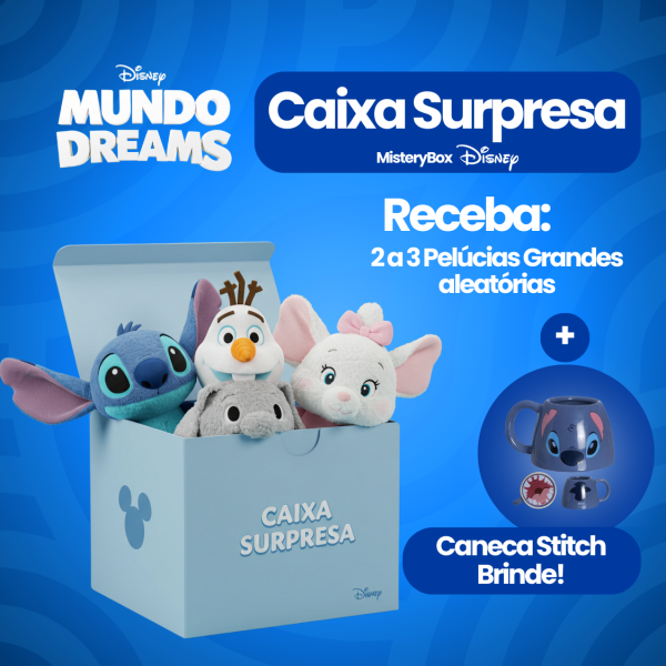 Caixa Surpresa de Pelúcias Gigantes | Receba de 2 a 3 pelúcias aleatórias